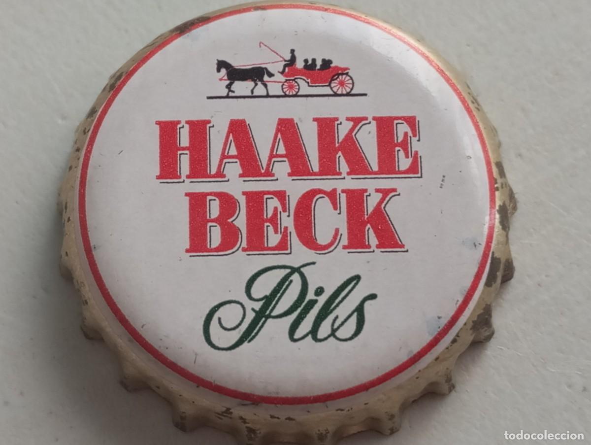 Coleccionismo de cervezas: Chapa tap&oacute;n corona de la cerveza alemana HAAKE BECK PILS