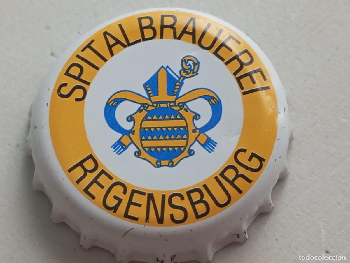 Coleccionismo de cervezas: Chapa tap&oacute;n corona de la cerveza alemana SPITALBRAUEREI - REGENSBURG