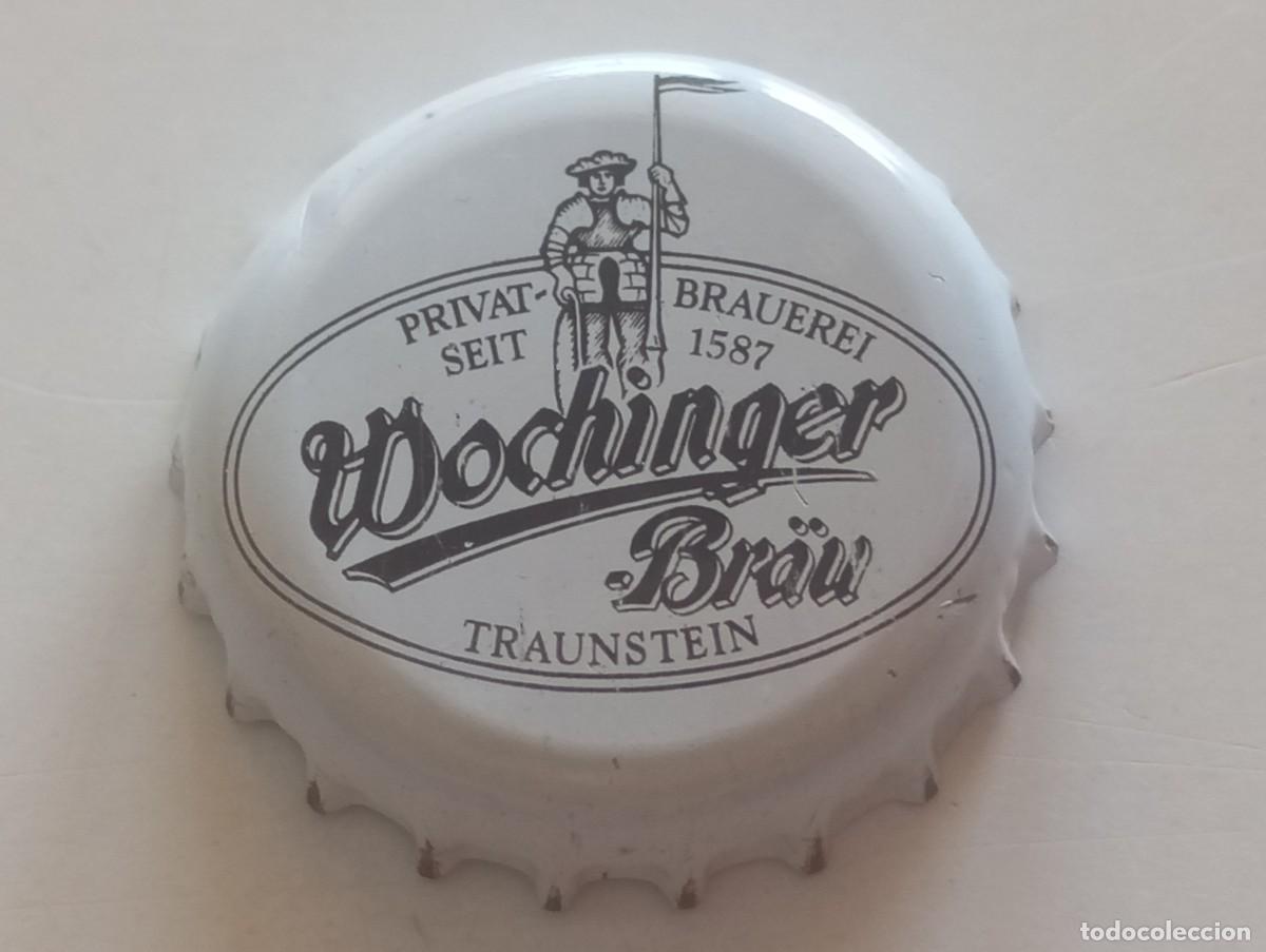 Coleccionismo de cervezas: Chapa tap&oacute;n corona de la cerveza alemana WOCHINGER BR&Auml;U PRIVAT-BRAUEREI SEIT 1587 - TRAUNSTEIN
