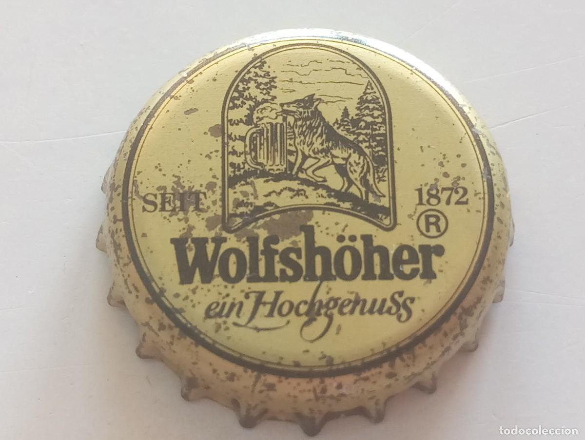 Coleccionismo de cervezas: Chapa tap&oacute;n corona de la cerveza alemana WOLFSH&Ouml;HER EIN HOCHGENUSS SEIT 1872