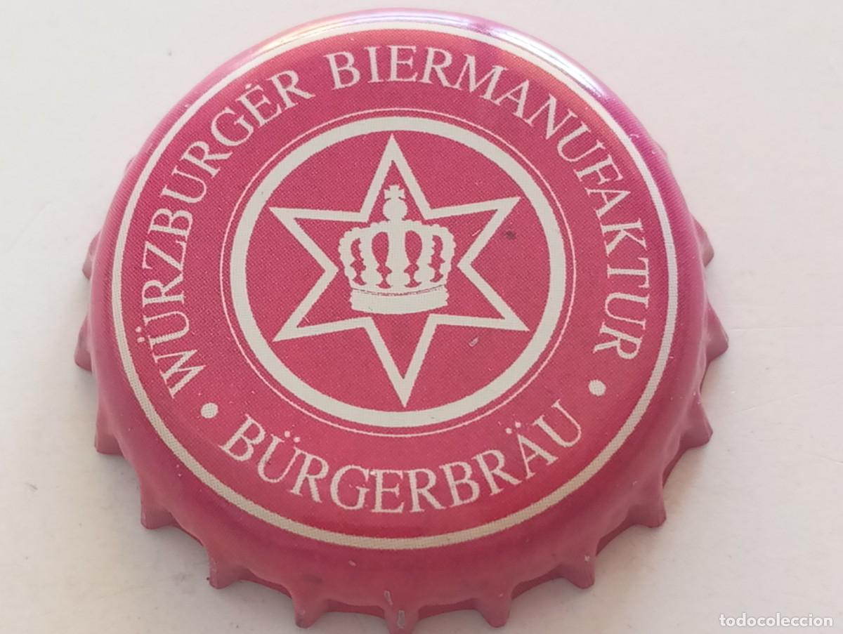 Coleccionismo de cervezas: Chapa tap&oacute;n corona de la cerveza alemana W&Uuml;RZBURGER BIERMANUFAKTUR - B&Uuml;RGERBR&Auml;U