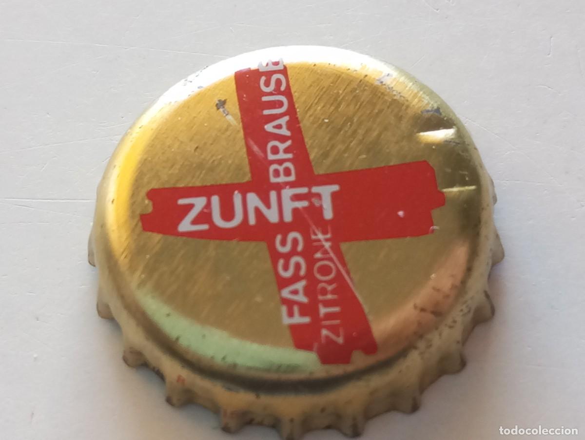 Coleccionismo de cervezas: Chapa tap&oacute;n corona de la cerveza alemana ZUNFT FASSBRAUSE ZITRONE