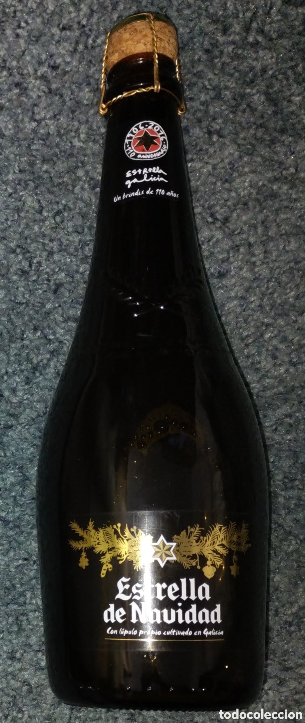 Coleccionismo de cervezas: botella &rdquo;ESTRELLA DE NAVIDAD&rdquo; &rdquo;UN BRINDIS DE 110 A&Ntilde;OS&rdquo; de ESTRELLA GALICIA a&ntilde;o 2016: NUEVA SIN ABRIR