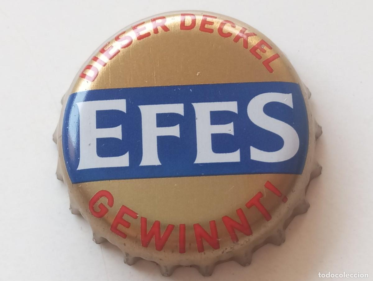 Coleccionismo de cervezas: Chapa tap&oacute;n corona ALEMANA de la cerveza turca EFES - DIESER DECKEL GEWINNT!