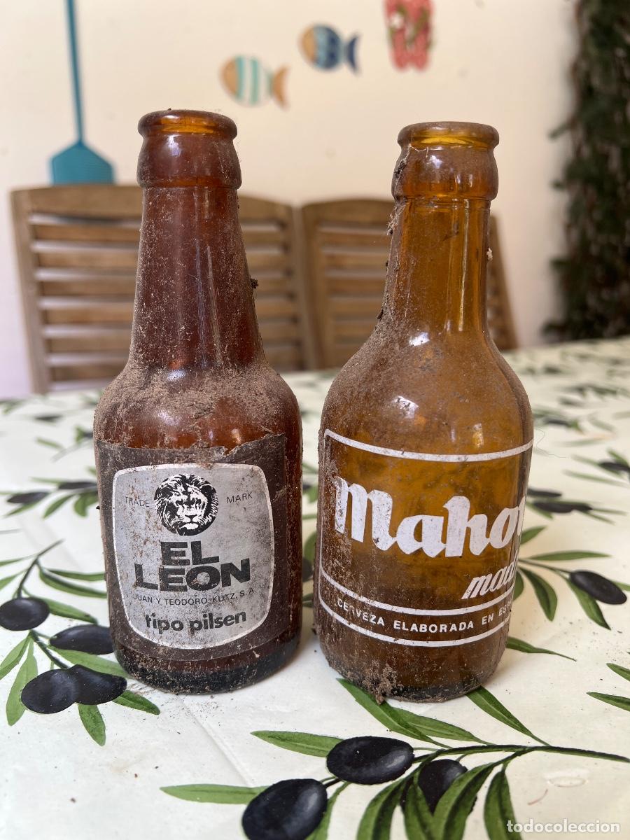 Coleccionismo de cervezas: Botellas de cristal cerveza EL LEON - Foto 2