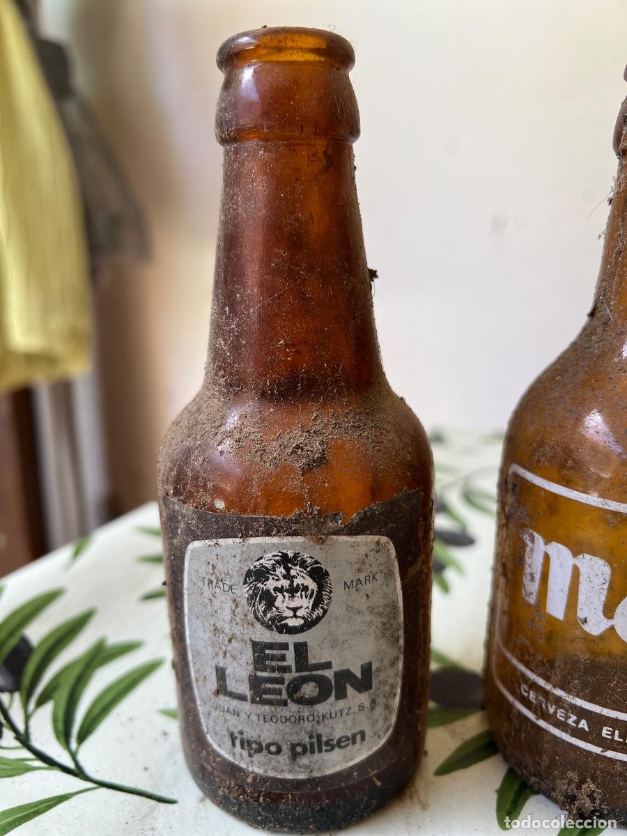 Coleccionismo de cervezas: Botellas de cristal cerveza EL LEON - Foto 7