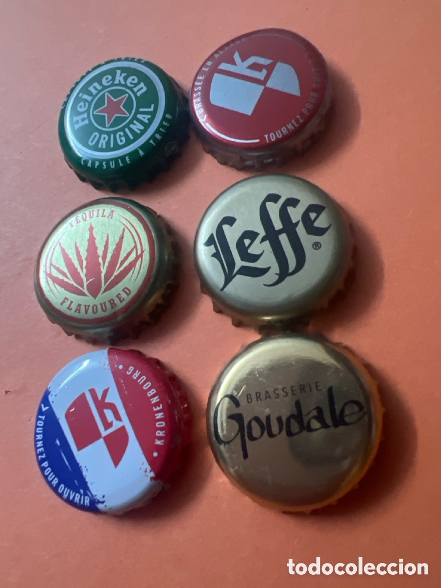 Collectable Beer: T4/X85/H1. LOTE DE 6 CHAPAS DE CERVEZA