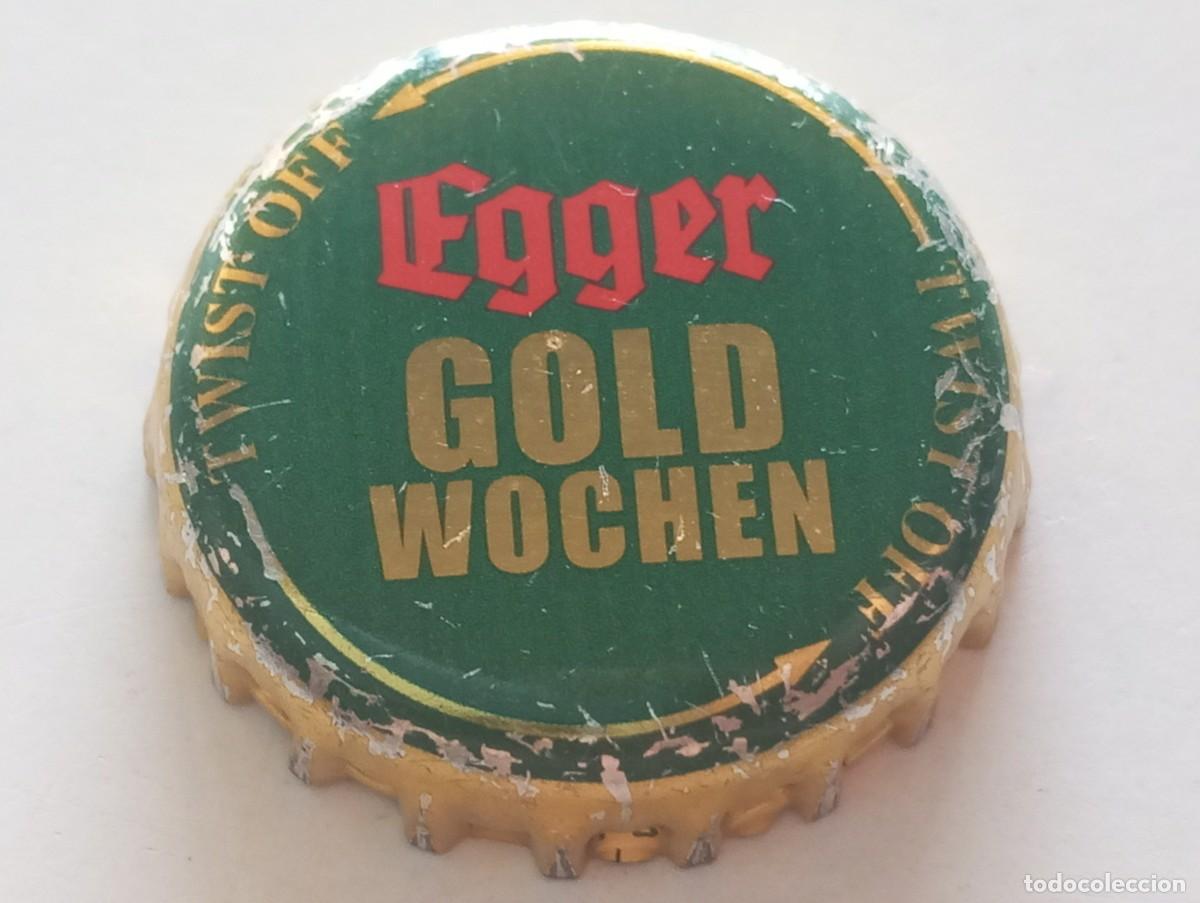Coleccionismo de cervezas: Chapa tap&oacute;n corona de la cerveza austr&iacute;aca EGGER GOLD WOCHEN (TWIST OFF)