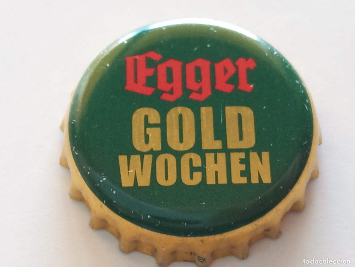 Coleccionismo de cervezas: Chapa tap&oacute;n corona de la cerveza austr&iacute;aca EGGER GOLD WOCHEN