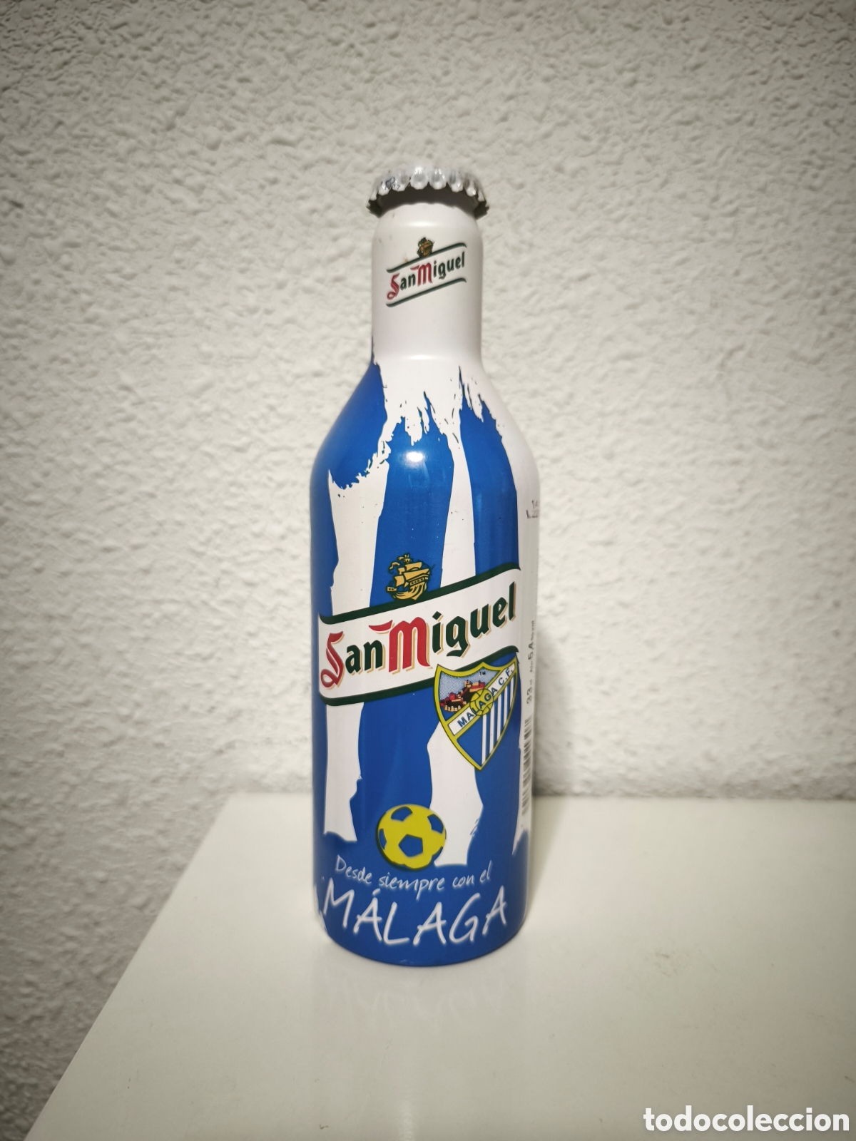 Coleccionismo de cervezas: Botella San Miguel M&aacute;laga FC