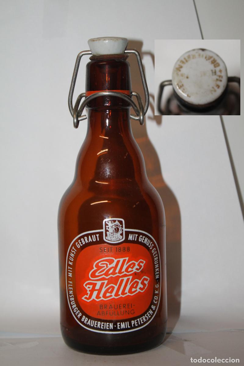 Coleccionismo de cervezas: ANTIGUA BOTELLA CERVEZA EDLES HELLES