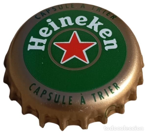 Coleccionismo de cervezas: Capsule de Bi&egrave;re Beer Crown Cap Heineken Capsule &agrave; Trier blonde de bl&eacute; RP597 tap&oacute;n corona