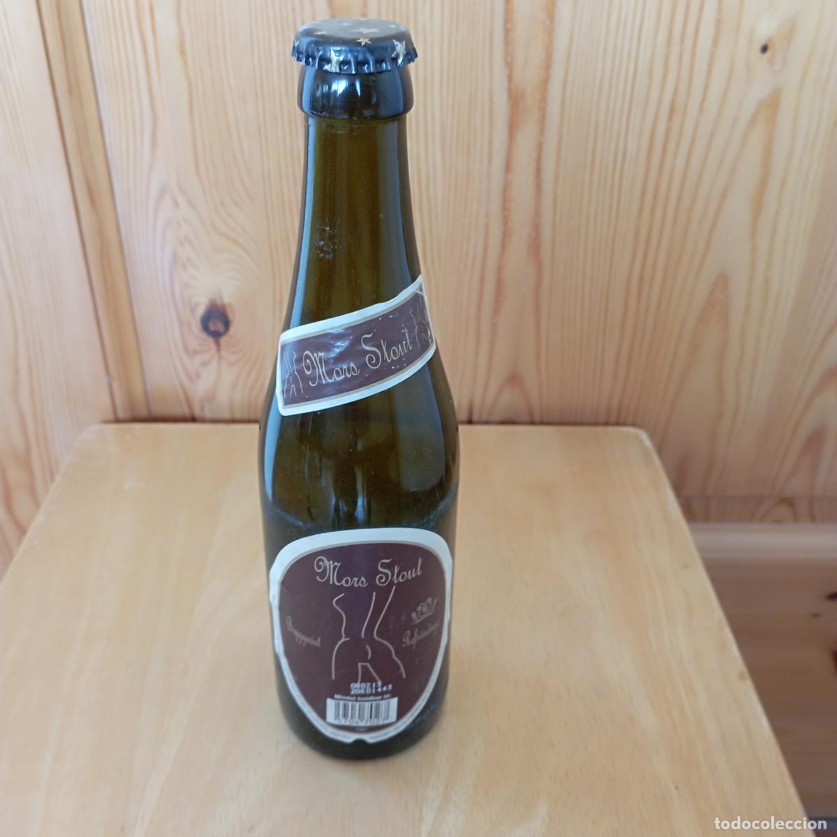 Coleccionismo de cervezas: botella cerveza BRYGGERIEL MORS SLOUL vacia con chapa