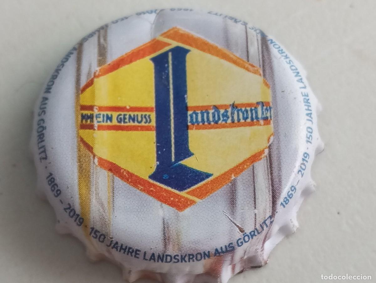 Coleccionismo de cervezas: Chapa tap&oacute;n corona de la cerveza alemana LANDSKRON AUS G&Ouml;RLITZ 150 JAHRE (1869-2019)