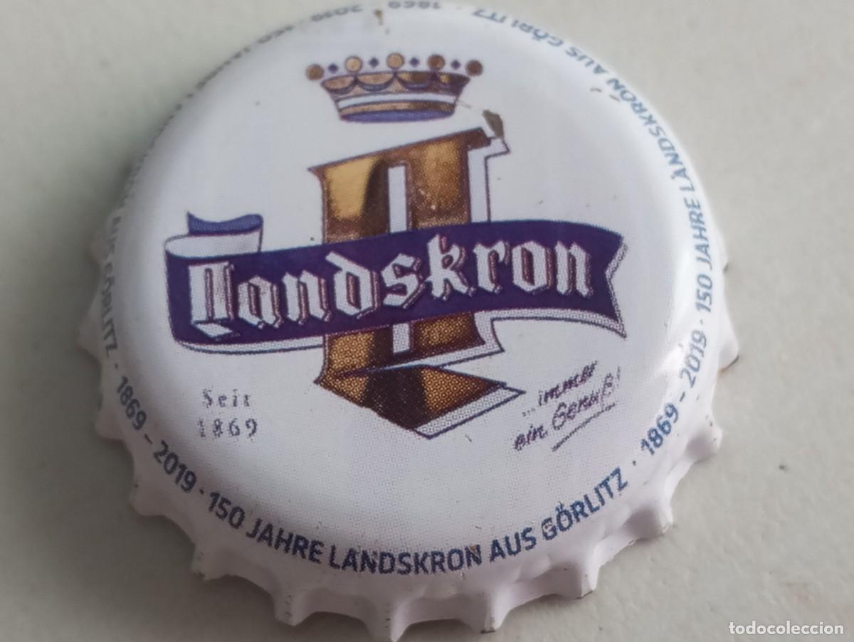 Coleccionismo de cervezas: Chapa tap&oacute;n corona de la cerveza alemana LANDSKRON AUS G&Ouml;RLITZ 150 JAHRE (1869-2019)