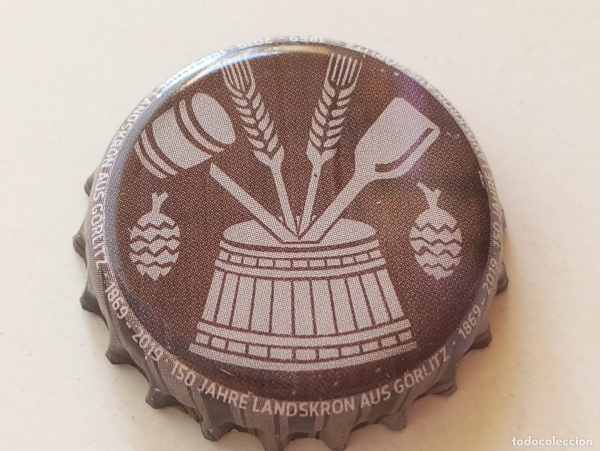 Coleccionismo de cervezas: Chapa tap&oacute;n corona de la cerveza alemana LANDSKRON AUS G&Ouml;RLITZ 150 JAHRE (1869-2019)