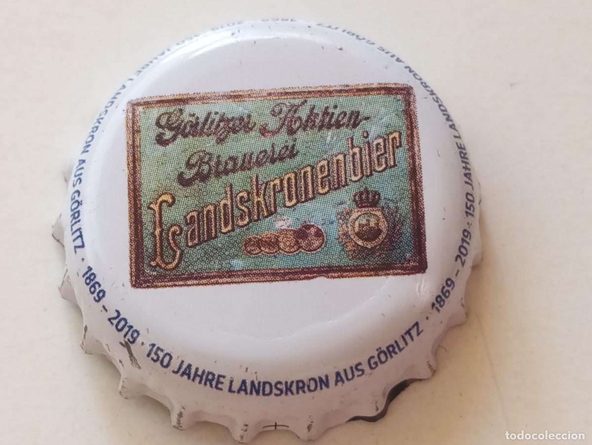 Coleccionismo de cervezas: Chapa tap&oacute;n corona de la cerveza alemana LANDSKRON AUS G&Ouml;RLITZ 150 JAHRE (1869-2019)