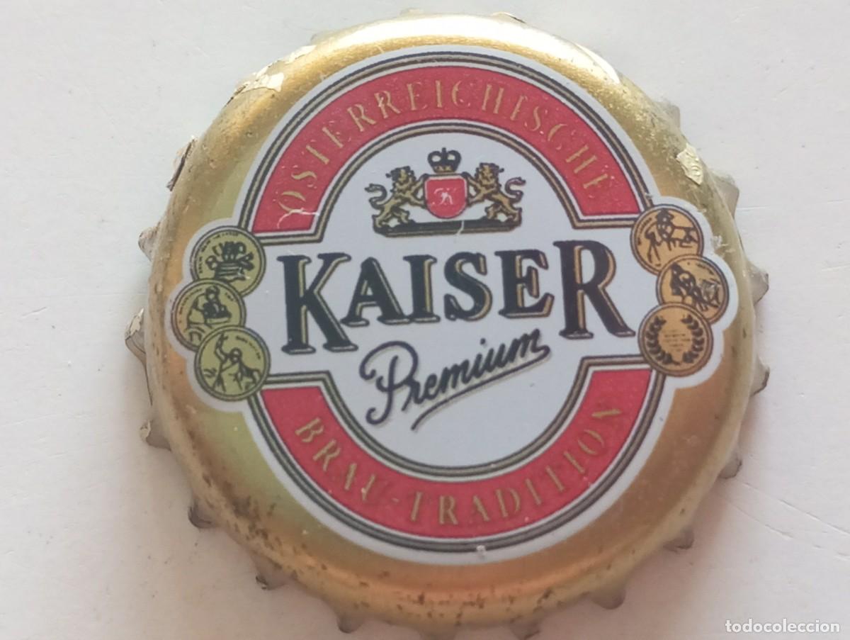 Coleccionismo de cervezas: Chapa tap&oacute;n corona de la cerveza austr&iacute;aca KAISER PREMIUM OSTERREICHISCHE BRAU-TRADITION