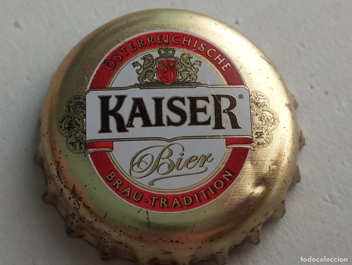 Coleccionismo de cervezas: Chapa tap&oacute;n corona de la cerveza austr&iacute;aca KAISER BIER OSTERREICHISCHE BRAU-TRADITION