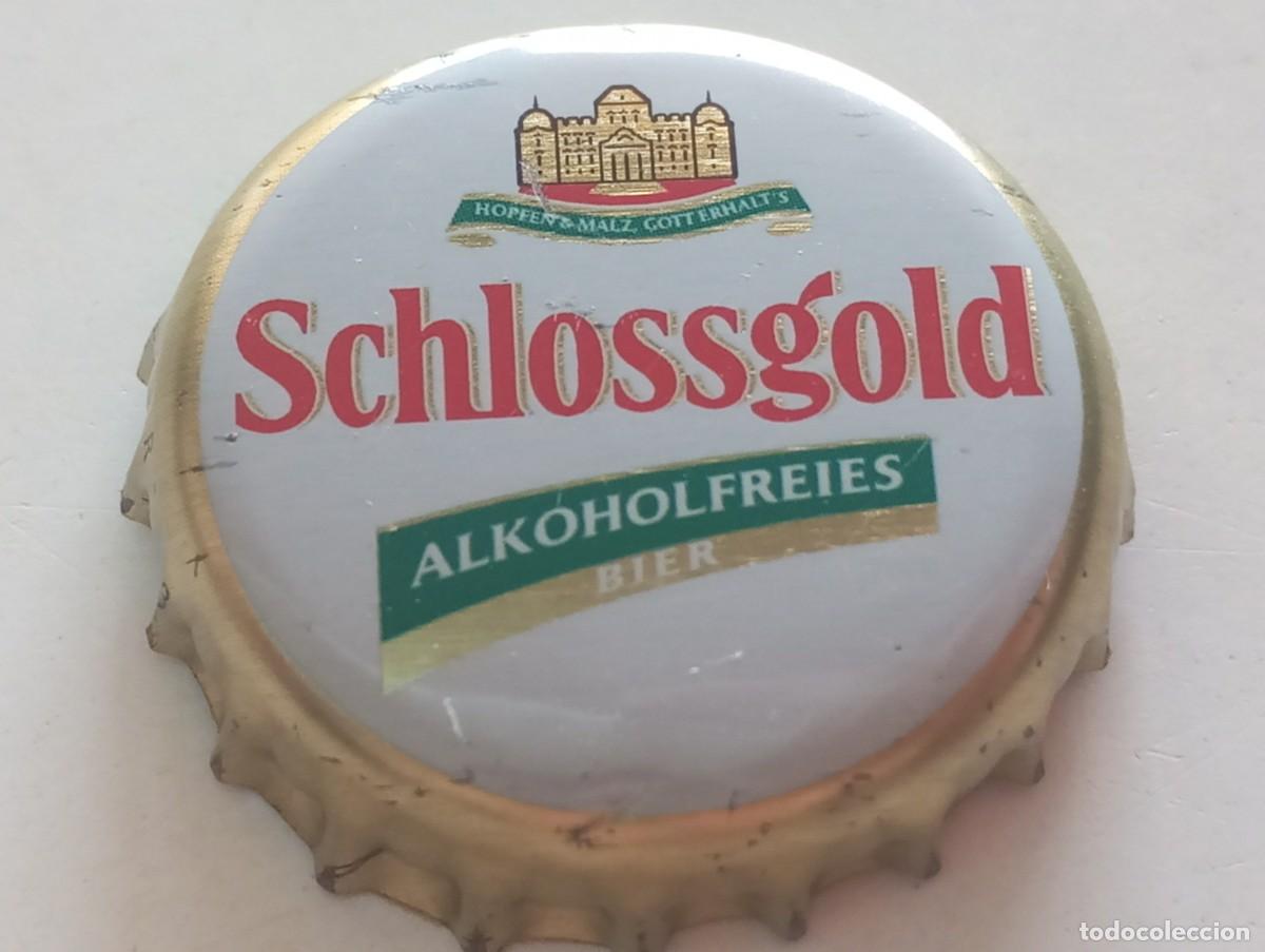 Coleccionismo de cervezas: Chapa tap&oacute;n corona de la cerveza austr&iacute;aca SCHLOSSGOLD ALKOHOLFREIES BIER