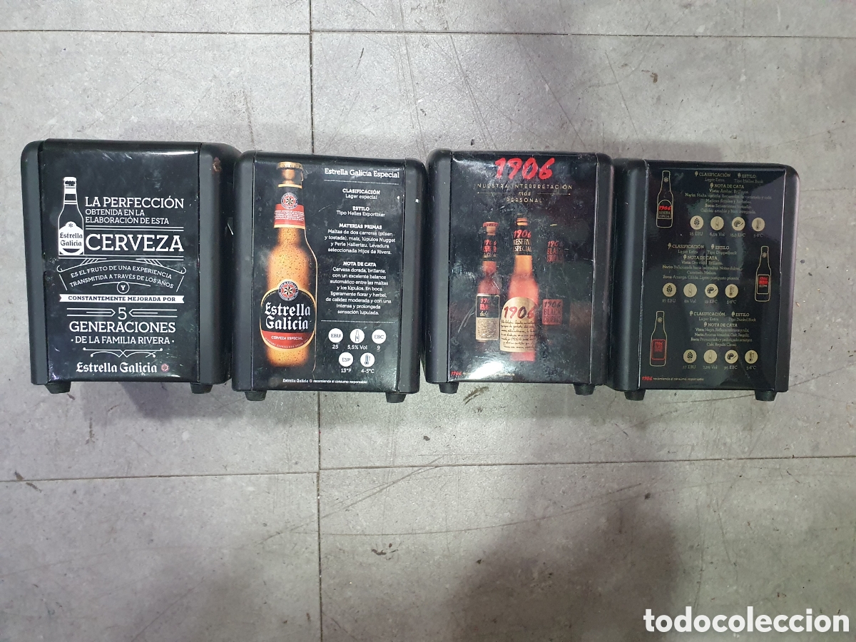 Collectable Beer: Lote de 4 servilleteros Estrella Galicia. (L44)
