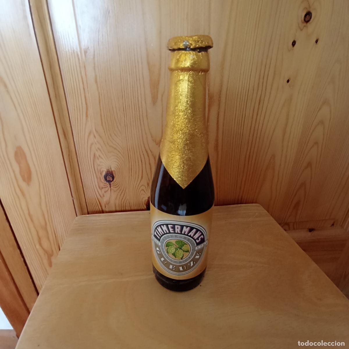 Coleccionismo de cervezas: botella cerveza TIMMERMANS GUEUZE vacia con chapa