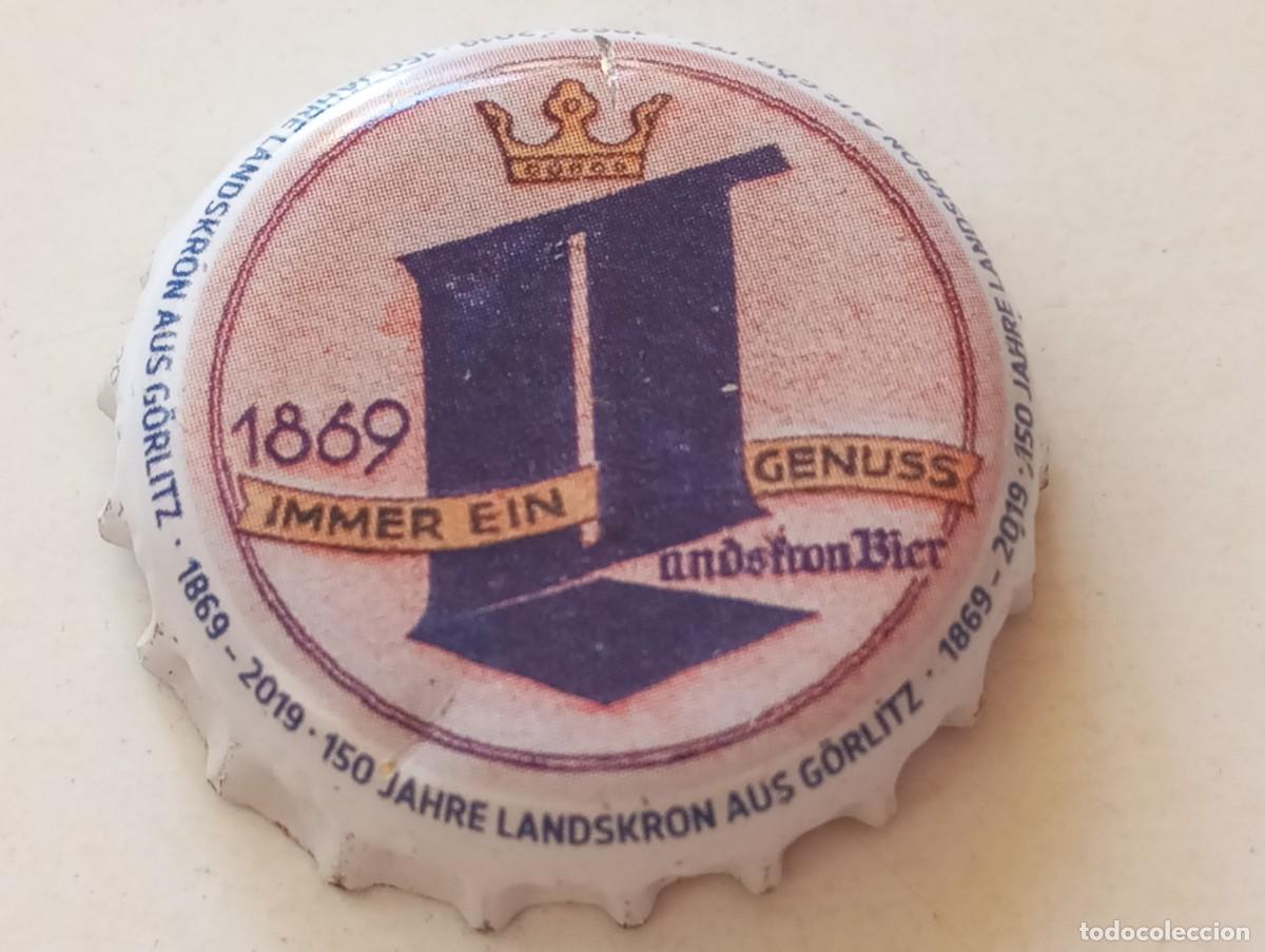 Coleccionismo de cervezas: Chapa tap&oacute;n corona de la cerveza alemana LANDSKRON AUS G&Ouml;RLITZ 150 JAHRE (1869-2019)
