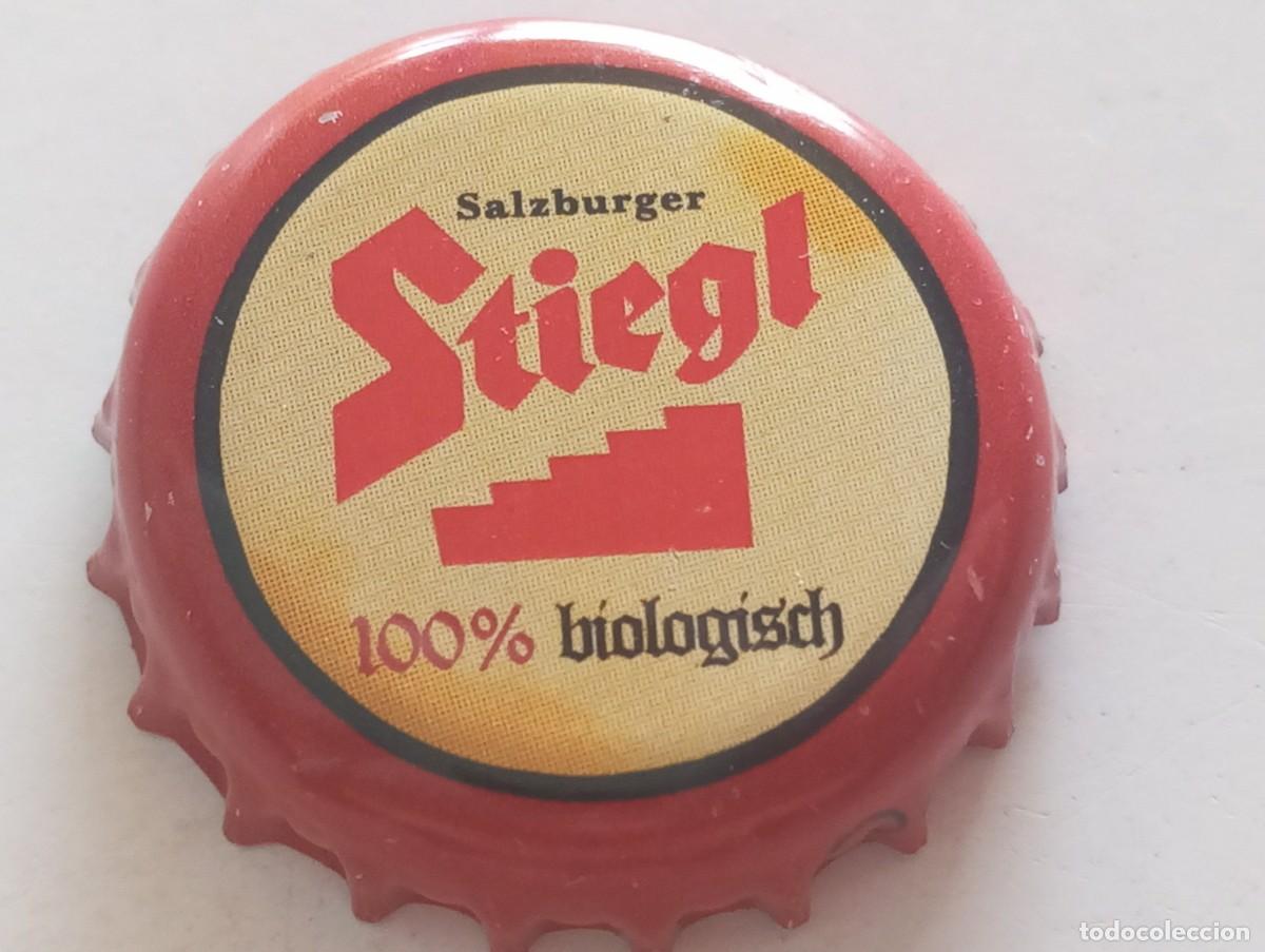 Coleccionismo de cervezas: Chapa tap&oacute;n corona de la cerveza austr&iacute;aca STIEGL SALZBURGER 100% BIOLOGISCH