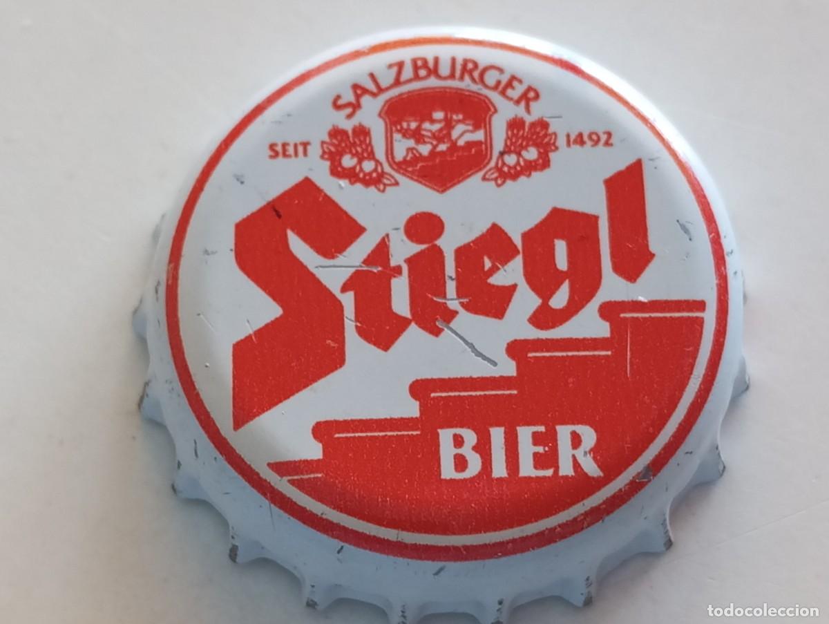 Coleccionismo de cervezas: Chapa tap&oacute;n corona de la cerveza austr&iacute;aca STIEGL SALZBURGER BIER SEIT 1492