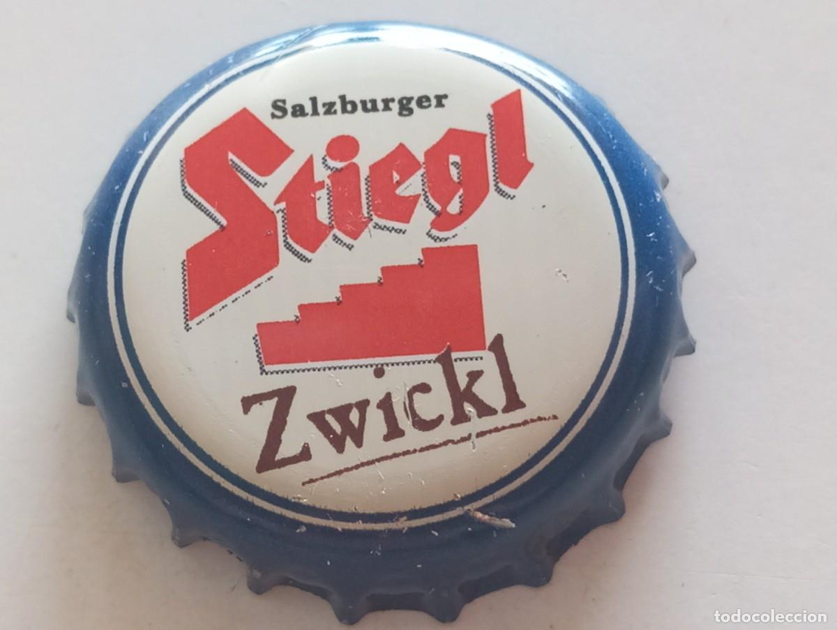 Coleccionismo de cervezas: Chapa tap&oacute;n corona de la cerveza austr&iacute;aca STIEGL SALZBURGER ZWICKL