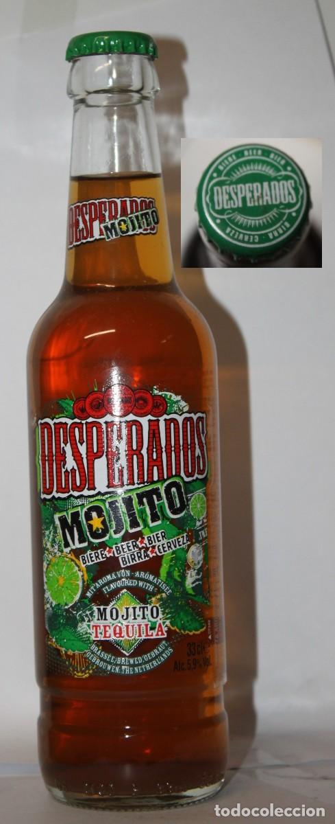 Coleccionismo de cervezas: BOTELLA CERVEZA DESPERADOS MOJITO 33 CL LLENA