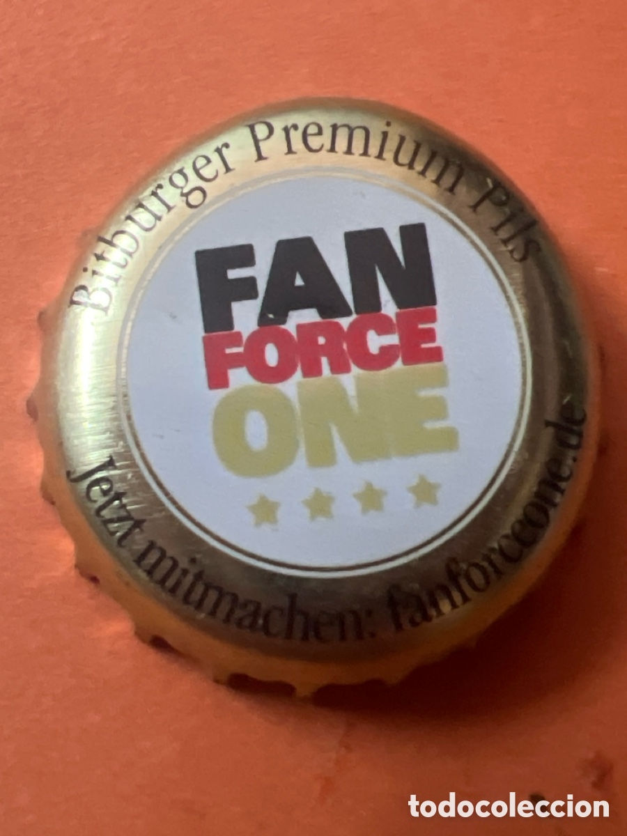 Coleccionismo de cervezas: E1026. CHAPA CERVEZA - Fan Force One Bitburger Premium Pils Jetzt mitmachen: fanforceone.de - WALES