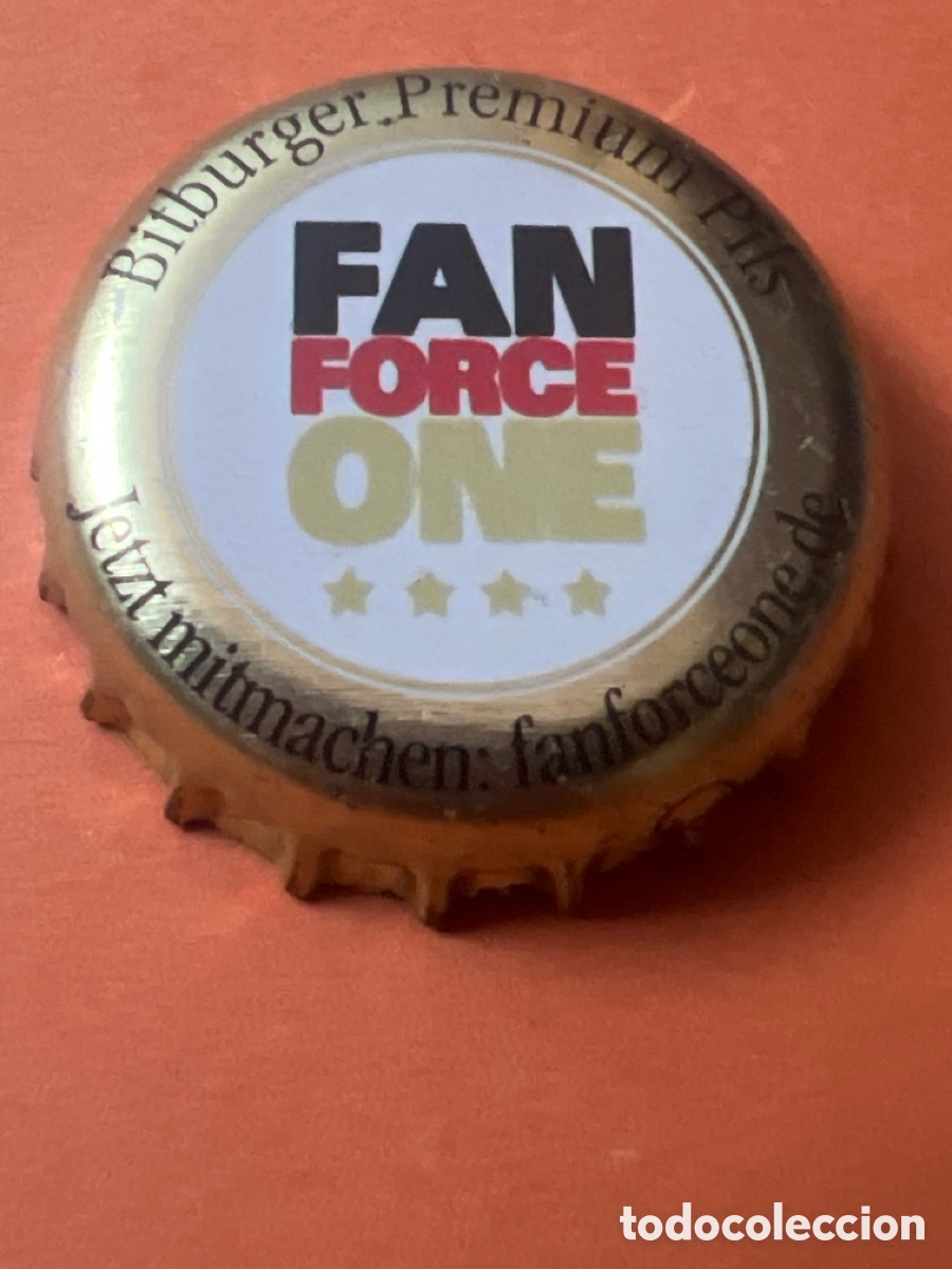 Coleccionismo de cervezas: E1117. CHAPA CERVEZA - Fan Force One Bitburger Premium Pils Jetzt mitmachen: fanforceone.de -