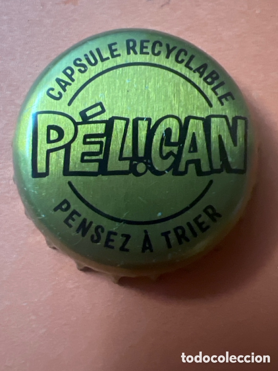 Coleccionismo de cervezas: T4/X73/H4. CHAPA CERVEZA - P&eacute;lican Capsule Recyclable Pensez &agrave; Trier P&eacute;l!can - FRANCIA