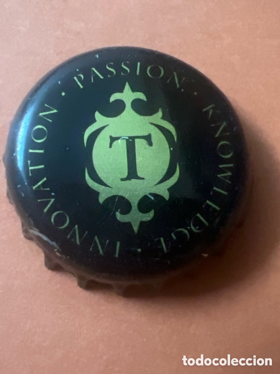 Coleccionismo de cervezas: T4/X90/R1. CHAPA CERVEZA - T Passion Knowledge Innovation - REINO UNIDO