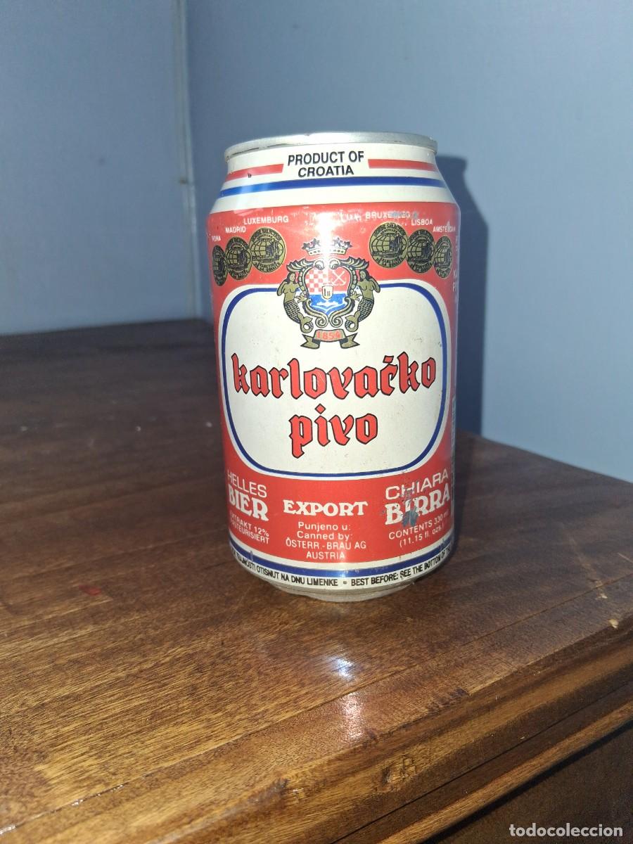 Coleccionismo de cervezas: Lata de cerveza Karlovačko pivo Croacia Croatia