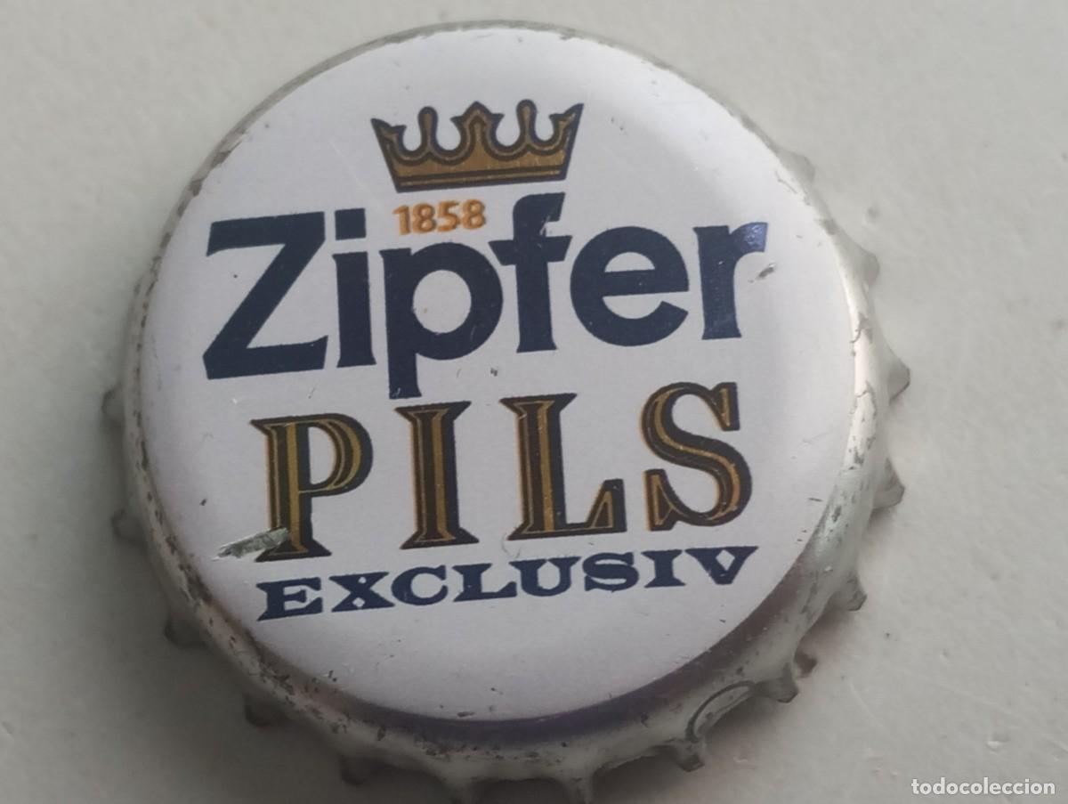 Coleccionismo de cervezas: Chapa tap&oacute;n corona de la cerveza austr&iacute;aca ZIPFER PILS EXCLUSIV 1858