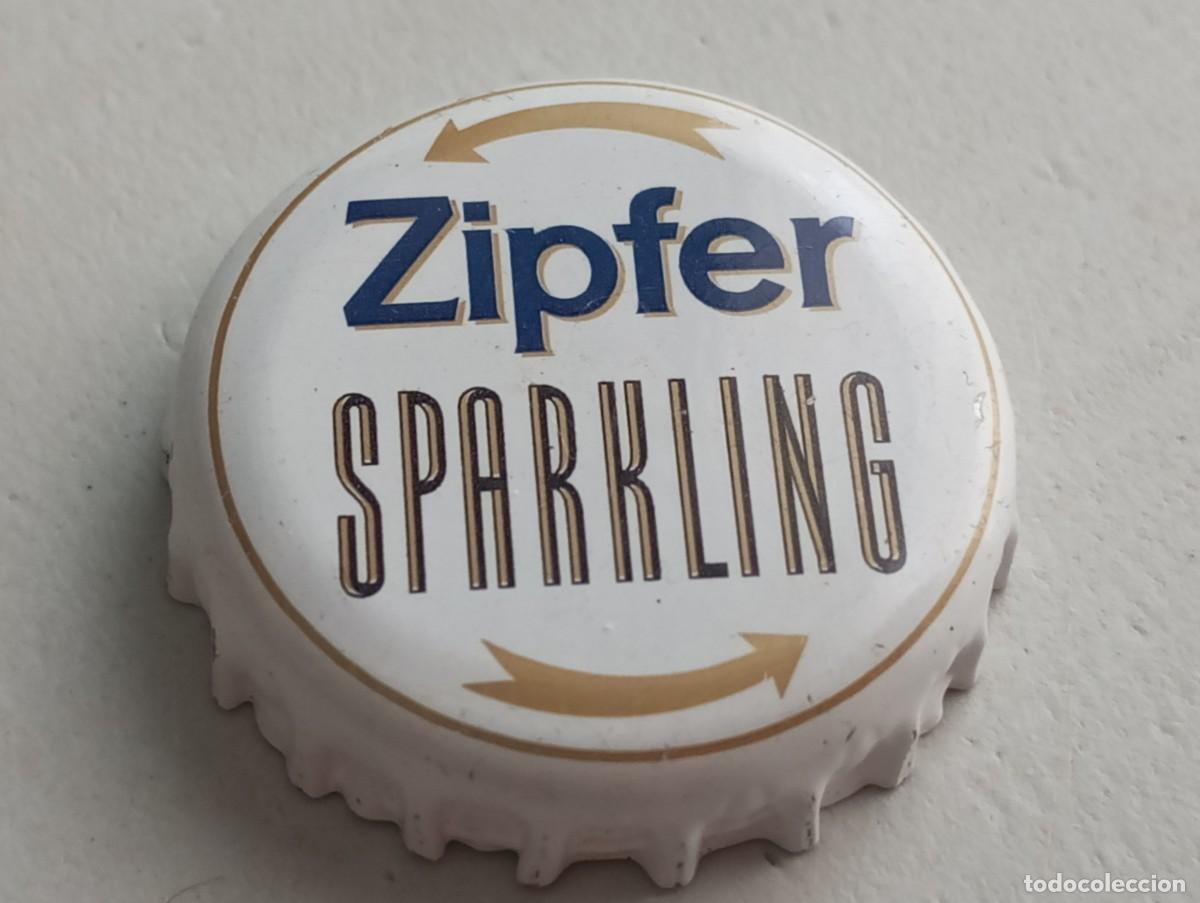 Coleccionismo de cervezas: Chapa tap&oacute;n corona de la cerveza austr&iacute;aca ZIPFER SPARKLING (falda blanca)