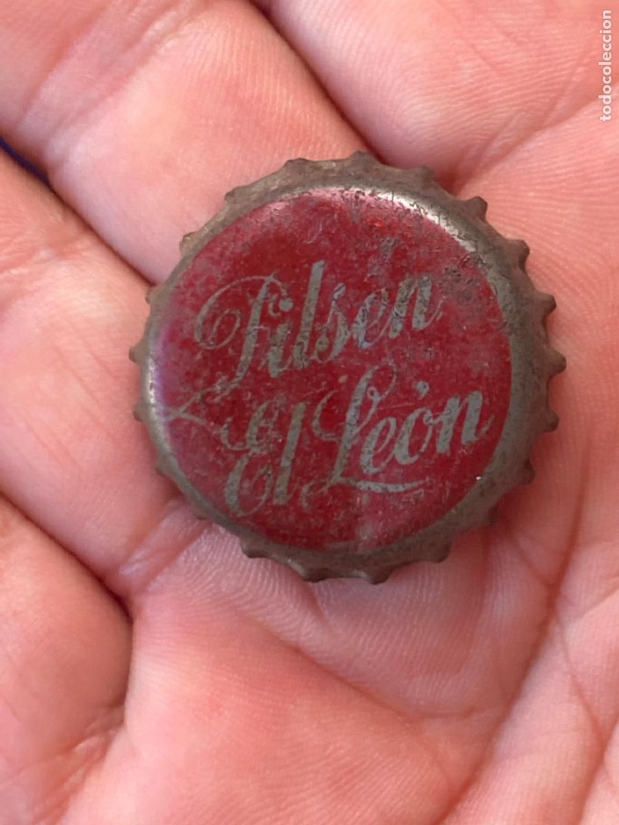 Coleccionismo de cervezas: CHAPA, TAPON CORONA - PILSEN EL LEON, CONSERVA CORCHO