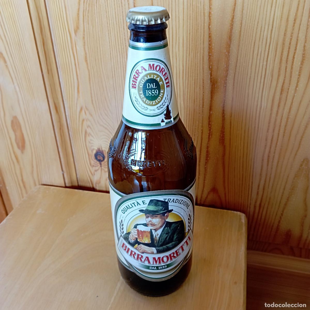 Coleccionismo de cervezas: botella cerveza BIRRA MORETTI - vacia con chapa