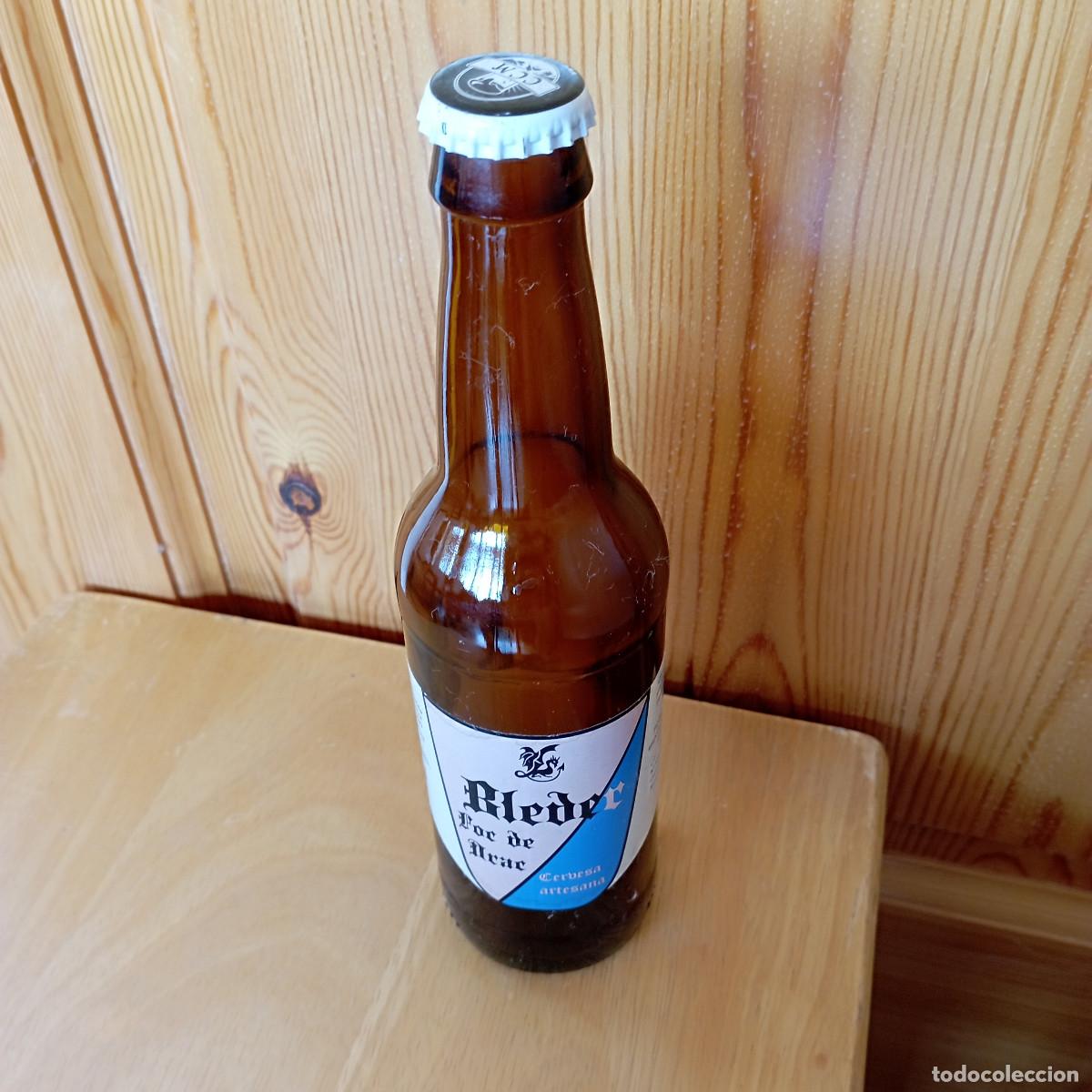 Coleccionismo de cervezas: botella cerveza BLEDER FOC DE BRAC CERVESA ARTESANA - vacia con chapa