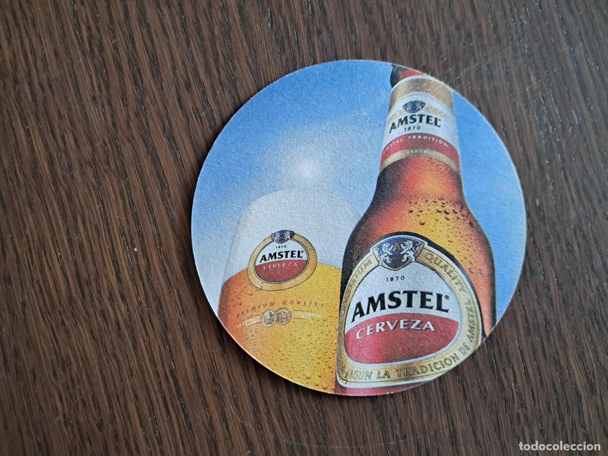 Coleccionismo de cervezas: posavasos de cerveza, amstel, m&eacute;todo &uacute;nico 100% malta.