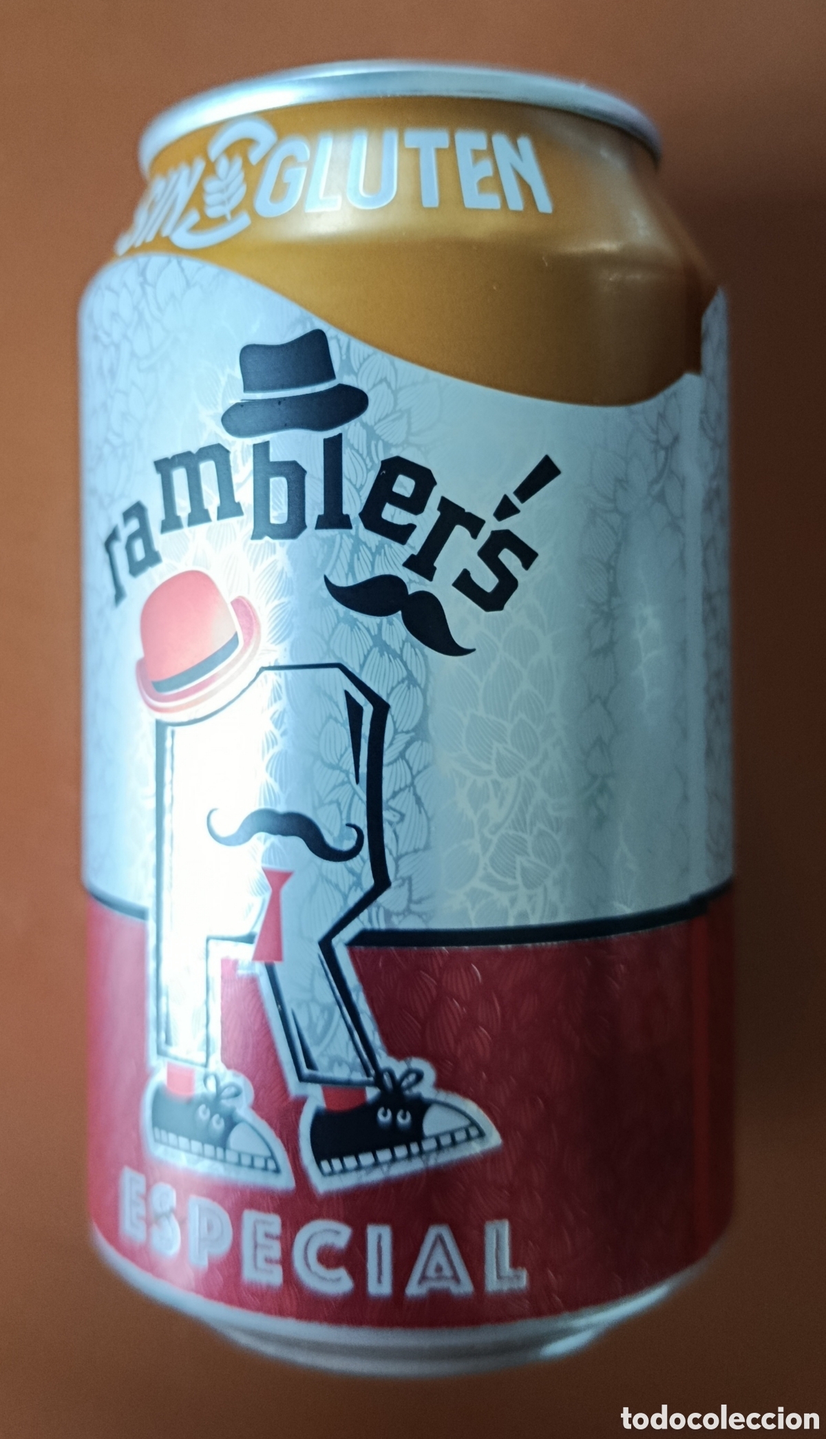 Coleccionismo de cervezas: LATA CERVEZA RAMBLER'S ESPECIAL SIN GLUTEN (VAC&Iacute;A)