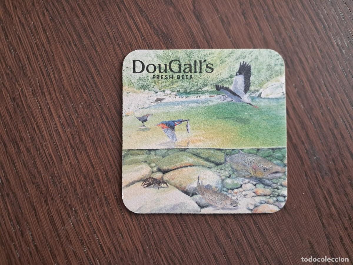 Coleccionismo de cervezas: posavasos de cerveza artesanal, Dougall's. Cantabria. aves y pescados.