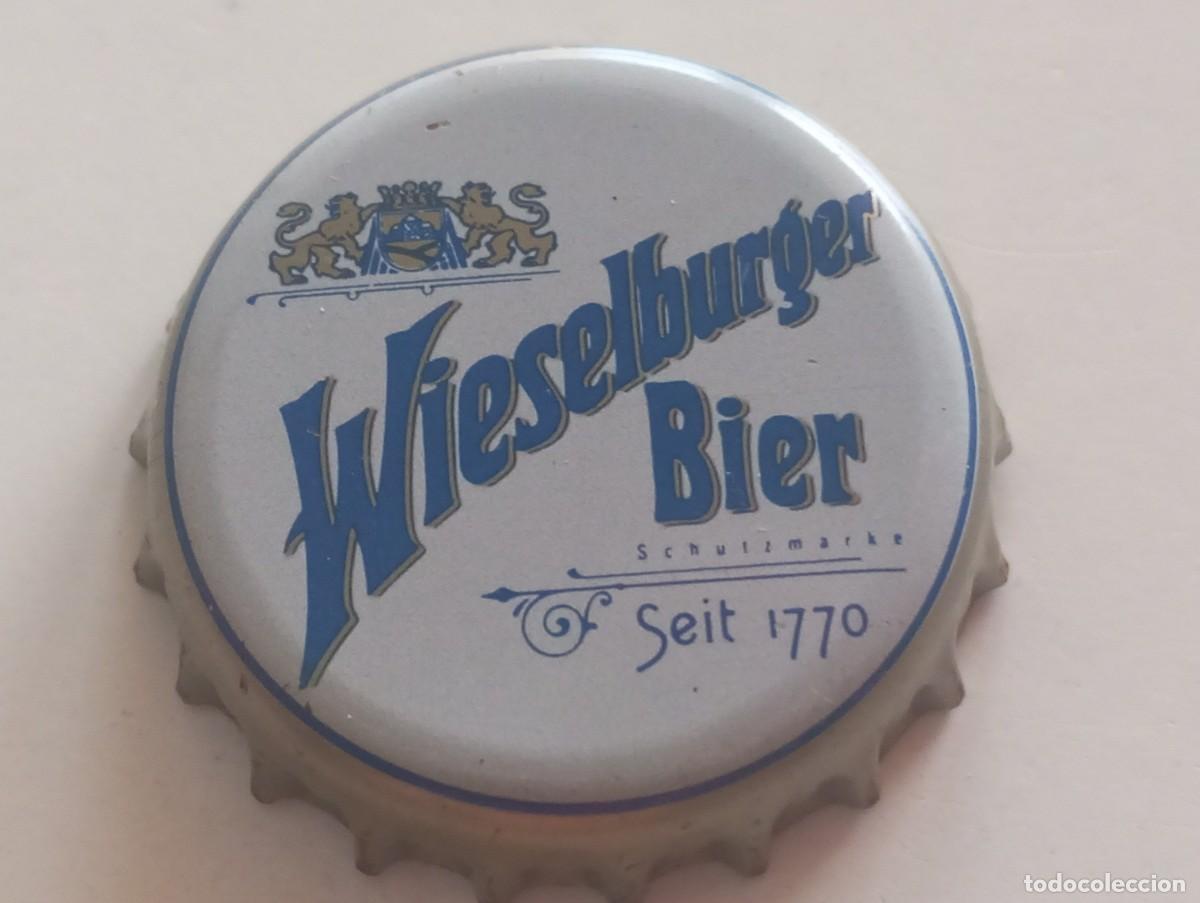 Coleccionismo de cervezas: Chapa tap&oacute;n corona de la cerveza austr&iacute;aca WIESELBURGER BIER SCHUTZMARKE SEIT 1770 (borde filo azul)