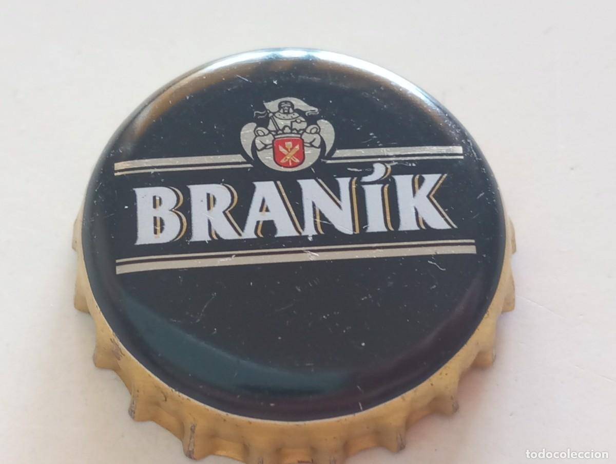 Coleccionismo de cervezas: Chapa tap&oacute;n corona de la cerveza checa BRAN&Iacute;K (negra)