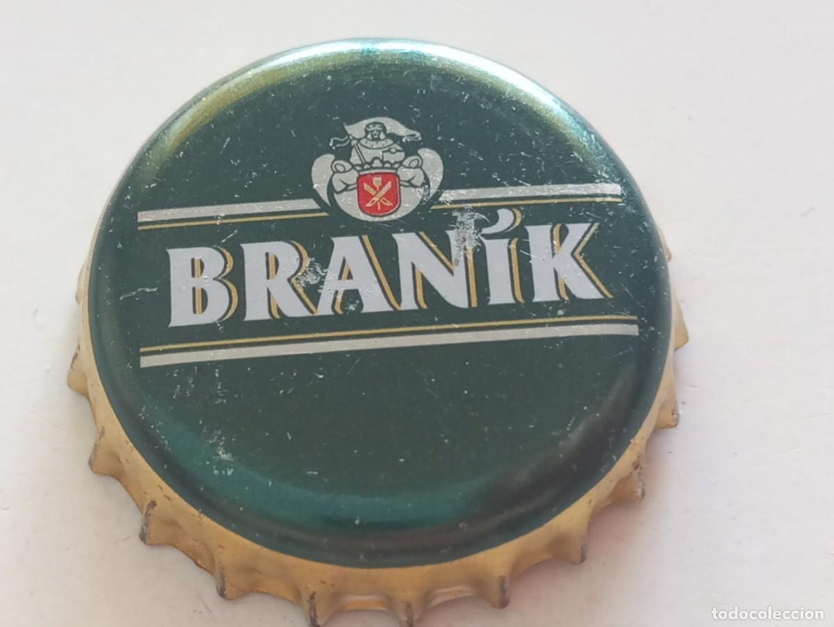Coleccionismo de cervezas: Chapa tap&oacute;n corona de la cerveza checa BRAN&Iacute;K (verde)