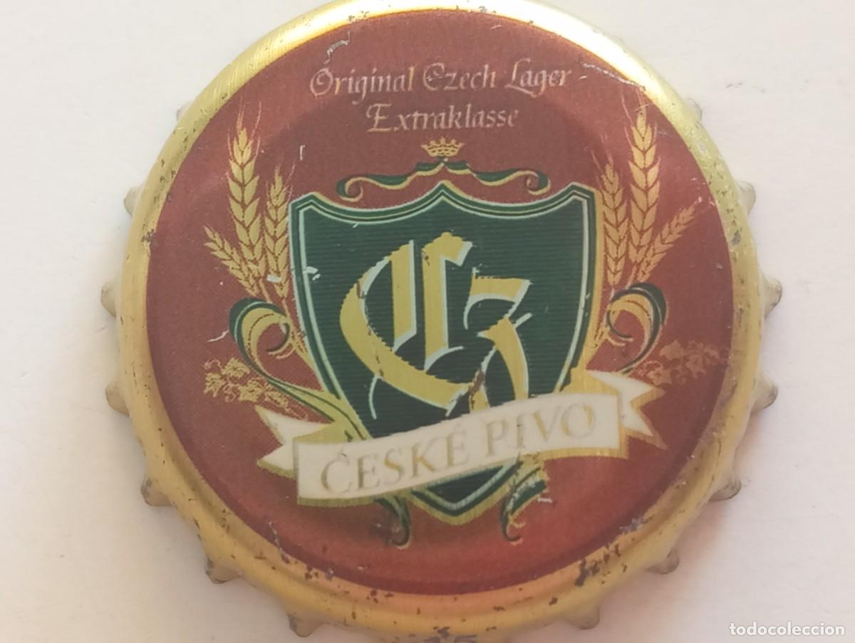 Coleccionismo de cervezas: Chapa tap&oacute;n corona de la cerveza checa CESKE PIVO ORIGINAL CZECH LAGER EXTRAKLASSE