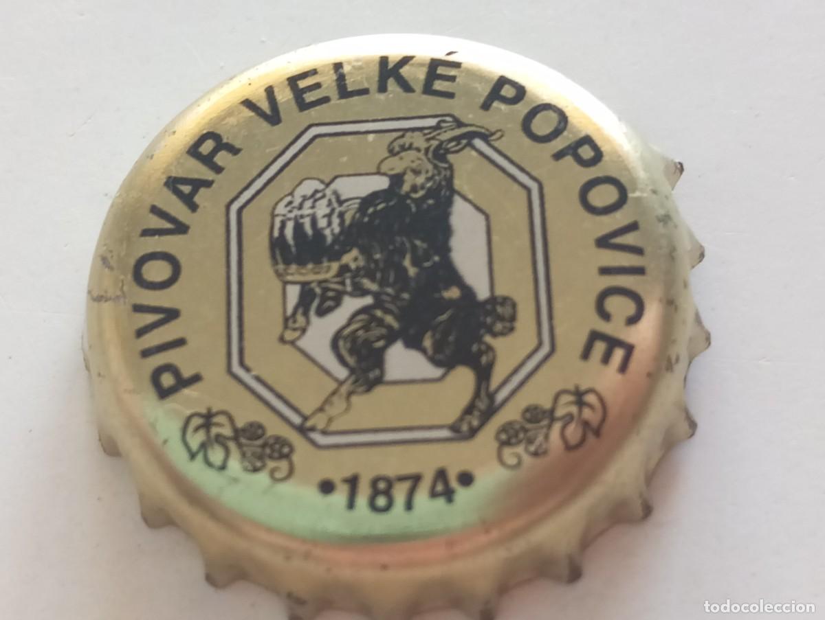 Coleccionismo de cervezas: Chapa tap&oacute;n corona de la cerveza checa PIVOVAR VELK&Eacute; POPOVICE 1874