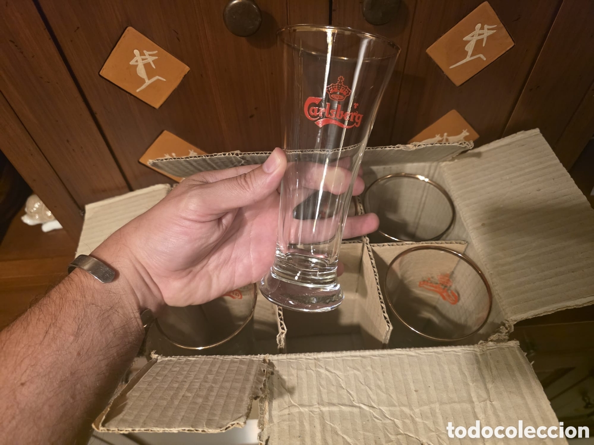 Coleccionismo de cervezas: Set 6 Vasos Cerveza Carlsberg